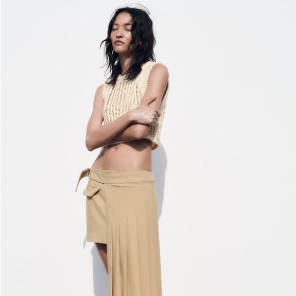 Zara KNIT CROP TOP - Picture 3 of 4